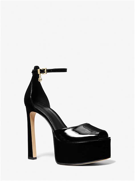 michael kors peeptoe lack|Martina Patent Leather Peep.